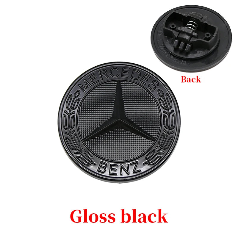 57mm 3D ABS Car Front Engine Hood Bonnet Flat Emblem Badge Universal For Auto Sedan SUV Coupe Exterior Tuning Styling Trim 1PC