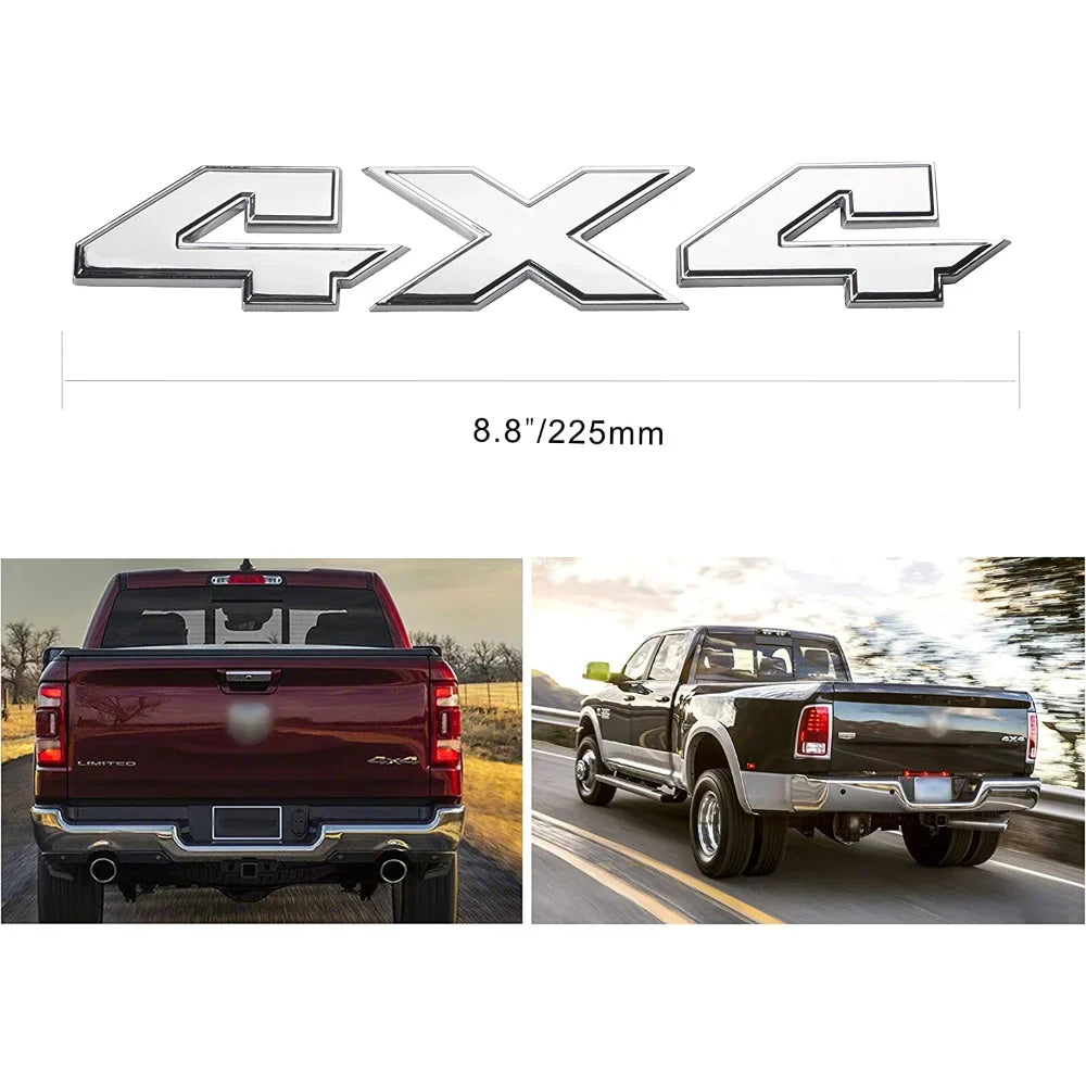 4X4 Emblem 8.8 Inch Badge for Dodge Ram 1500 2500 3500 Ford F150