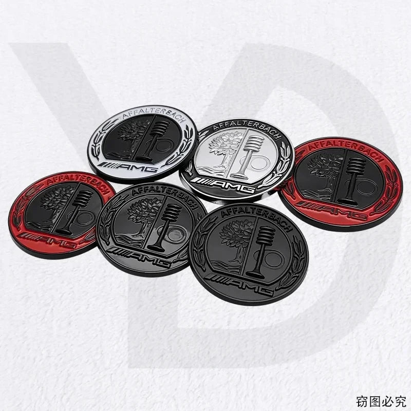 45mm 55mm 65Alloy Car Emblem Sticker Decoration for Mercedes Benz AMG C180 W205 G500 W210 W211 CLA CLK CLS GLA Rear Trunk Badge