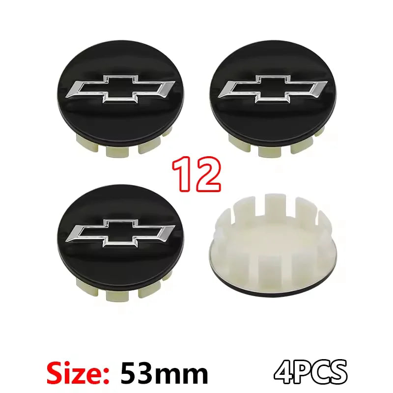 4PCS ABS Car Wheel Center Covers Hub Caps Badge For Chevrolet Malibu AVEO Corvette CRUZE EQUINOx IMPALA LACETTI TRAX ORLANDO