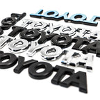 3D ABS TOYOTA Emblem Badge Car Sticker Car Trunk Sticker For Toyota Chr Corolla Camry Yaris Hilux Prius Avensis Auris Prado TRD