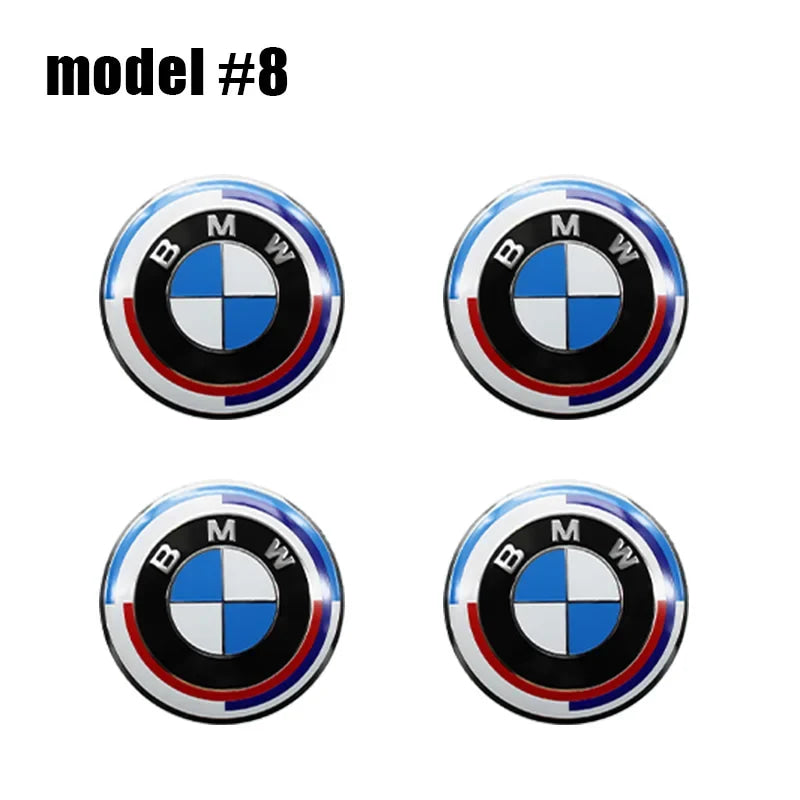 4Pc 56mm 60mm 65mm Car Wheel Center Hub Cap Rim Cover Stickers For BMW E36 E39 E46 E60 E90 E90 F01 F10 F30 G01 G20 G21 G30 G11 M