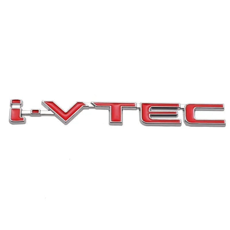 3D Chrome Metal Car Letters Rear Trunk Badge Emblem IVTEC Logo I VTEC Sticker For Honda City Civic Accord Jazz CRV  Accessories