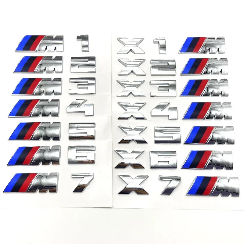 3D Rear Trunk Emblem Badge Logo Car Sticker BMW E46 E60 E64 F10 F20 F30 F06 F12 F13 E90 E92 E93 F80 F82 F87 M1 M2 M3 M4 M5 M6 M7