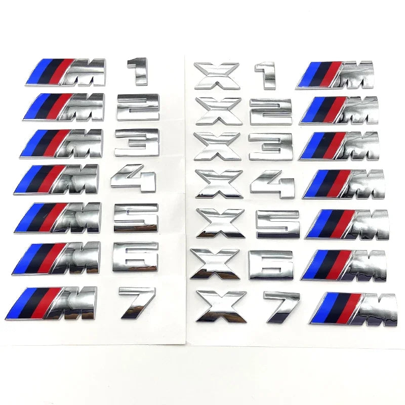 3D Rear Trunk Emblem Badge Logo Car Sticker BMW E46 E60 E64 F10 F20 F30 F06 F12 F13 E90 E92 E93 F80 F82 F87 M1 M2 M3 M4 M5 M6 M7