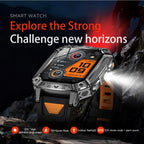 2026 TANK New 1400mAh Military GPS Smart Watch Men 2.01" AMOLED Screen 10ATM Waterproof Clock SOS Call Flashlight Smartwatch iOS