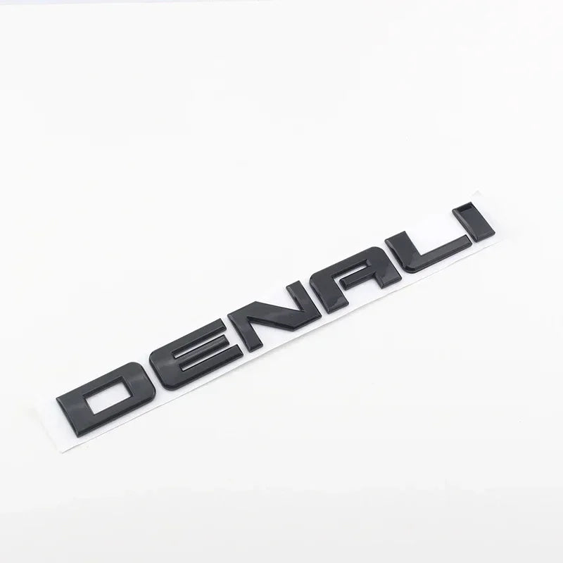 3D ABS DENALI Logo Rear Boot Trunk Side Fender Emblem Badge Sticker Decals Car Styling Accessories For Chevrolet SIERRA Ford GMC