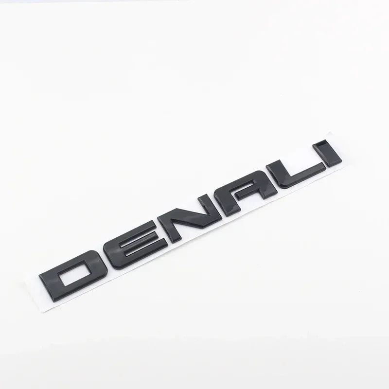 3D ABS DENALI Logo Rear Boot Trunk Side Fender Emblem Badge Sticker Decals Car Styling Accessories For Chevrolet SIERRA Ford GMC
