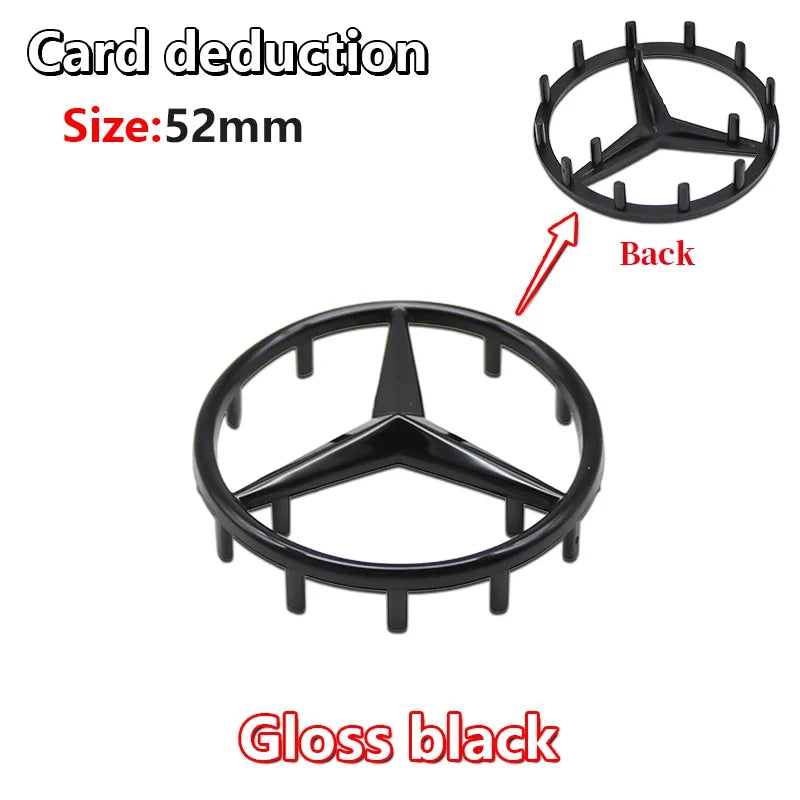 52mm 57mm Pins Sticker Car Steering Wheel Emblem Badge For Mercedes C E S Class CLA CLS W212 W205 W204 Styling Accessories Trim