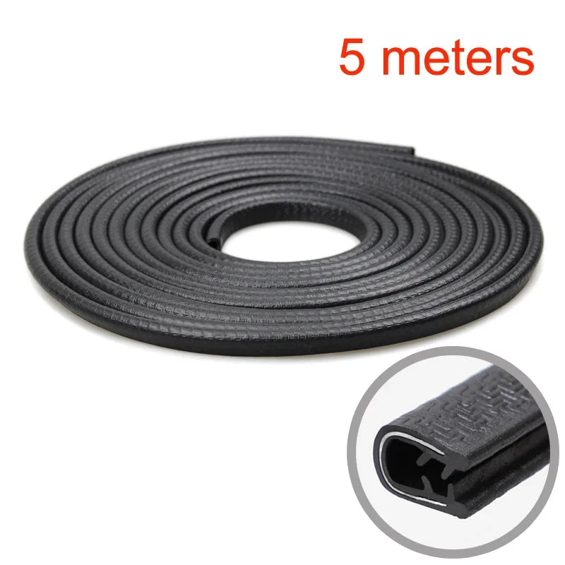 Protector de borde de puerta de coche, tiras protectoras universales para puerta de coche, tira selladora de sellado de capó de maletero para puertas de automóviles