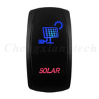 Waterproof 5 Pins SPST On/Off Rocker Switch Blue & Red Led 20A/12V 10A/24V Toggle Switch GPS for Cars,Trucks, RVs, Boats