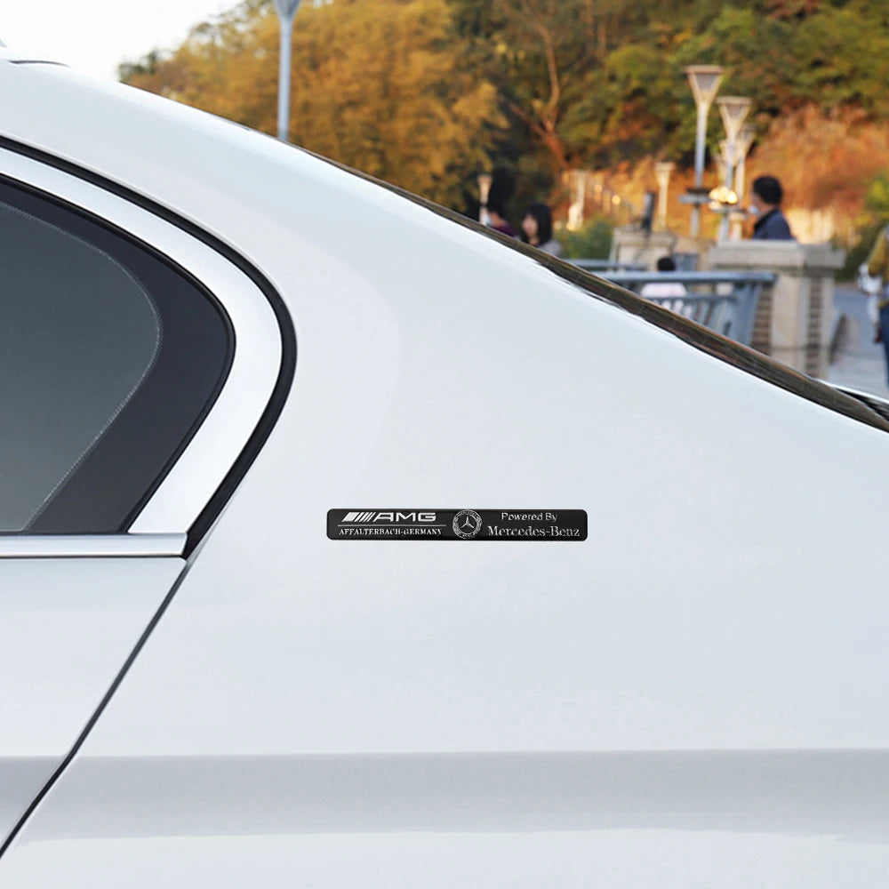 3D Aluminum Car Side Body Trunk Emblem Decoration Sticker For Mercedes Benz AMG Class GLK GLA CLA GLB W108 W447 W204 W205 Fortwo
