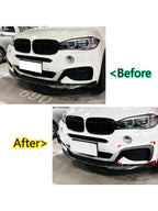 New Performance Gloss Black Front Bumper For BMW X6 F16 M Sport 2015 To 2019 ABS Splitter Lip Spoiler Diffuser By Body Kit
