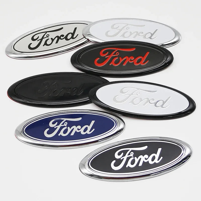 Car Styling Front Hood Emblem Rear Trunk Badge Grille Logo Sticker For Ford Focus MK3 Ranger Mondeo Fiesta S-Max  MK4 Kuga