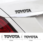 3D ABS Glossy Black Silver Letters Trunk Emblem Stickers Car Accessories Modified For Toyota camry chr corolla rav4 Car Sticker