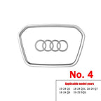 Audi Automobile Steering Wheel Logo Bright Frame Strip Electroplated Sticker Emblem For A3 A4 B8 8P B9 8V A5 A6 C7 A7 Q3 Q5 Q7