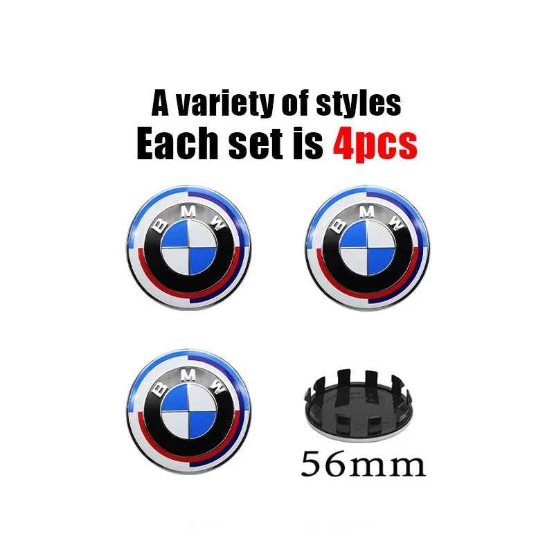4Pc 68mm 56mm Car Rim Cover Wheel Hub Center Caps Badge Emblem Accessories For BMW E90 E60 F18 E46 F30 F20 M2 M5 M3 E87 M4 X3 X5