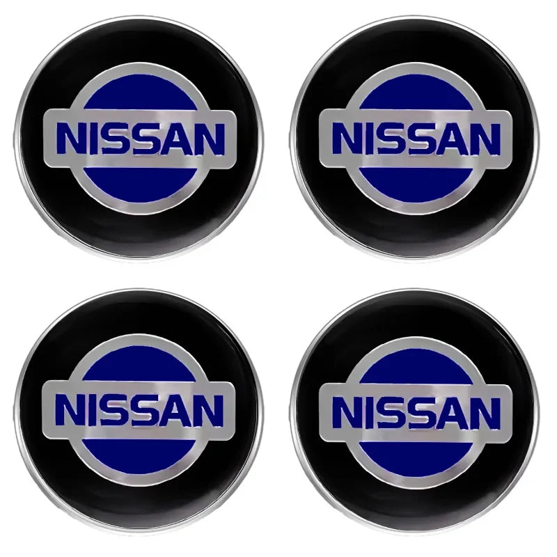 56mm Car Wheel Stickers Center Hub Cap Car Emblem Badge For Nismo Nissans Tiida Teana Skyline Juke X-trail Almera Qashqai Goods