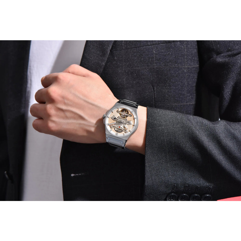 PAGANI DESIGN New 42MM Hollow Tourbillon Luxury Men Mechanical Watch Sapphire Glass Automatic Watches For Men Relojes hombres