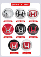 4pcs 56mm 60mm 65mm Car Wheel Center Covers Badge Sticker Stickers For Honda Civic XR-V HR-V Accord Odyssey CRV Insight Fit