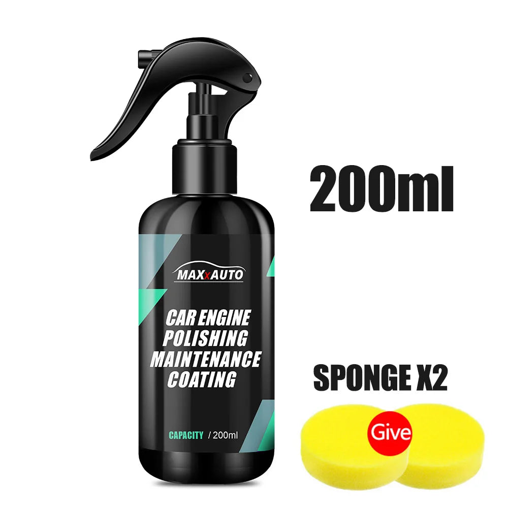 Limpiador de bahía de motor de coche, potente producto de limpieza descontaminante para compartimento de motor, producto de pulido y limpieza de coche