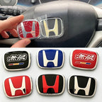 Honda Car Steering Wheel Logo Emblem H Badge Sticker for Honda Civic Accord CR-V Fit HRV Odyssey Vezel Auto Interior Accessories