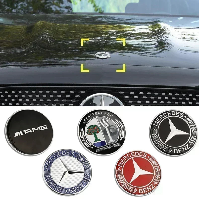 1pc Car Front Hood Emblem Auto Goods For Mercedes Benz W212 W213 W205 W177 V177 W247 W176 CES CLS CLA CLK CLG GLS X253 W166