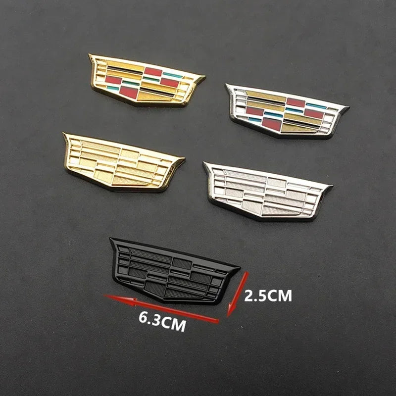 6.3cm/9.2cm Alloy Car Window C-Pillar Badge Sticker Rear Trunk Emblem for Cadillac XT5 ATSL XTS SRX BLS CT4 Escalade Deville DTS