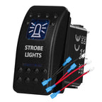 12v/24v Blue Led Light 5 Pin On Off SPST Rocker Switch 7 Pin On Off On ARB Carling Style Car Boat Waterproof Push Switch