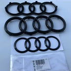 Audi 4Ring ABS Car Hood Front Bonnet Grill Rear Trunk Emblem Black/Silver Logo Badge Sticker For A3 A4 A5 A6 A7 Q2 Q3 Q5 Q8 TT