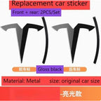 metal For Tesla- Car Front Emblem Rear Trunk Emblem Suitable for Model 3 Mode Y logo replacement rear and rear logos blackening