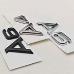 3D ABS Chrome Black Car Letters A4 A6 Logo Rear Trunk Badge Sticker Decals For Audi A4 A6 Auto Tail Marking Accessories