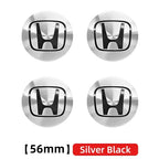 4pcs 56mm 60mm 65mm Car Wheel Center Covers Badge Sticker Stickers For Honda Civic XR-V HR-V Accord Odyssey CRV Insight Fit