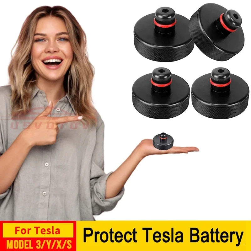 4pcs Lifting Jack Pads for Tesla Model 3 Y S X Juniper 2026 2025 2024 Accessories Rubber Pucks Chassis Lift Stands Adapter Case