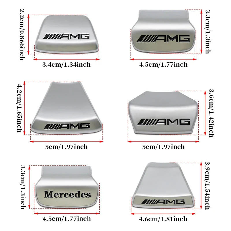 3D ABS Car Steering Wheel Emblem Sticker Badge For Mercedes Benz AMG W205 W206 W177 W168 W108 AMG W176 W204 W212 Accessories
