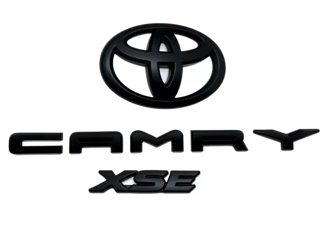 3pcs ABS Overlay logo for Toyota 2018-2024 Camry modified three-dimensional covering 3D SE XSE trunk sticker car accessories