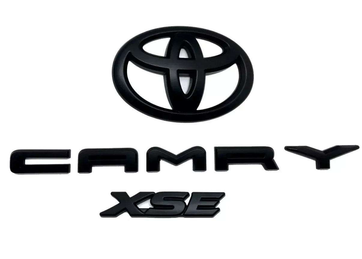 3pcs ABS Overlay logo for Toyota 2018-2024 Camry modified three-dimensional covering 3D SE XSE trunk sticker car accessories