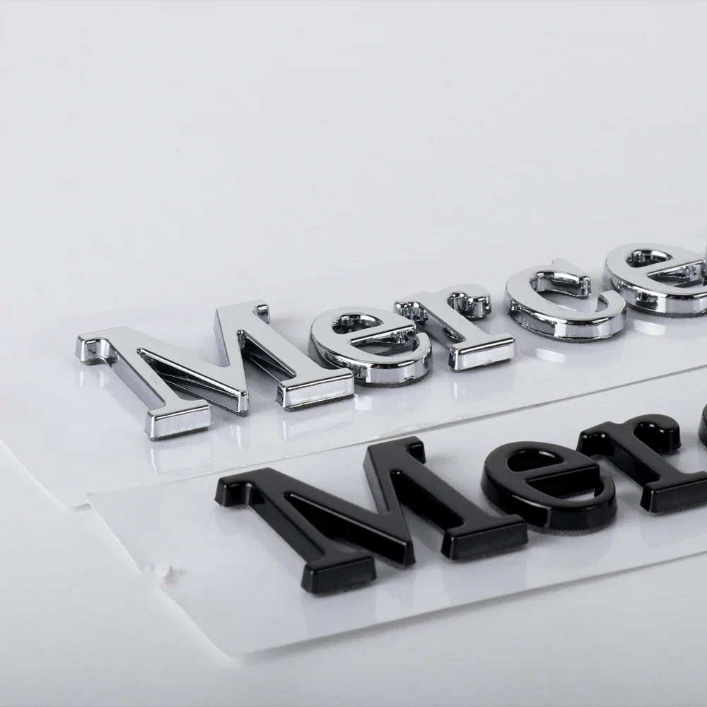1pcs Car Badge Rear Trunk Body Sticker Emblem Decoration For Mercedes Benz AMG W108 W124 W126 W140 W205 W201