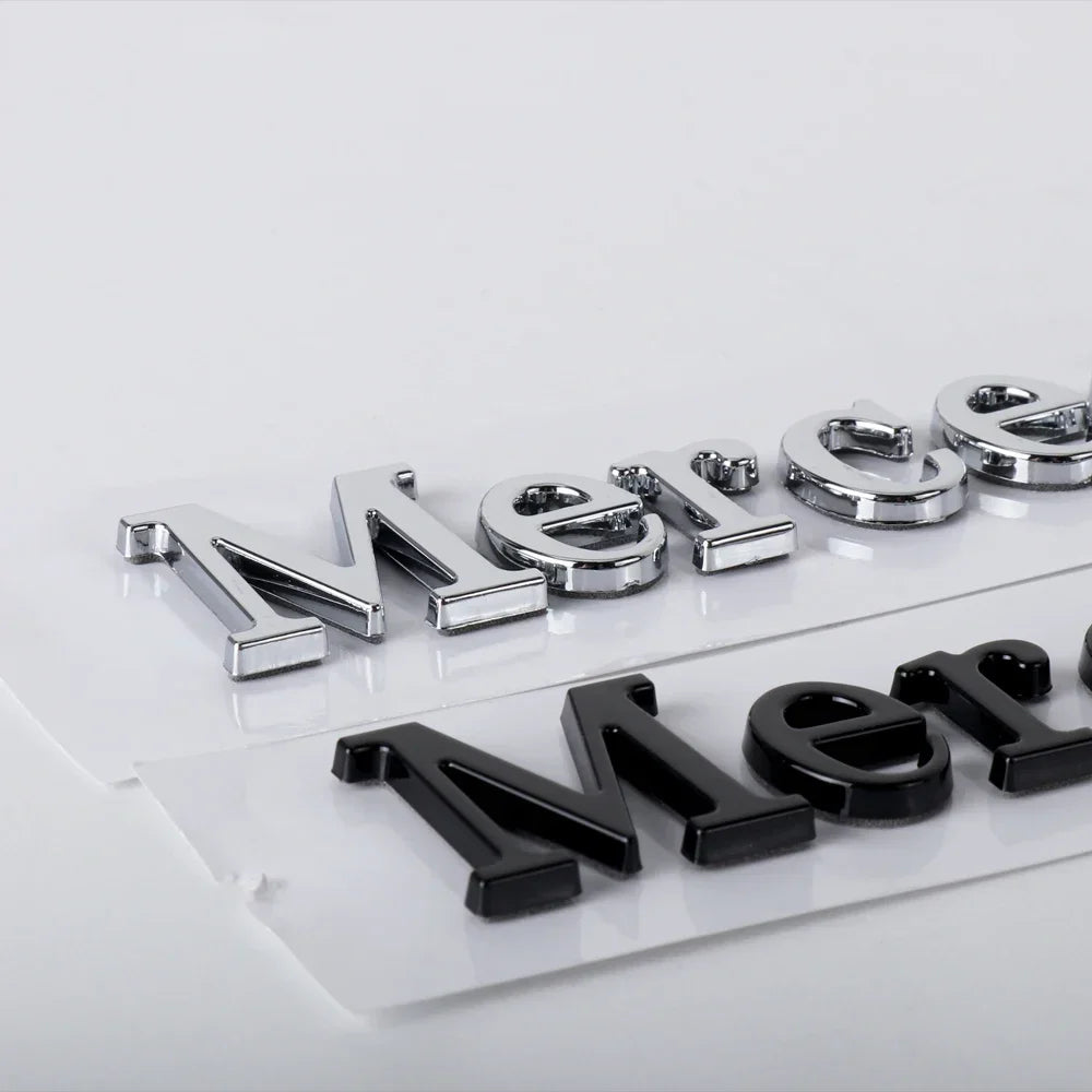 1pcs Car Badge Rear Trunk Body Sticker Emblem Decoration For Mercedes Benz AMG W108 W124 W126 W140 W205 W201