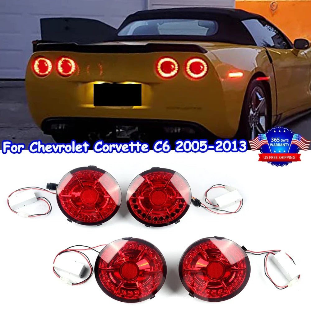 LED Taillight Brake Lamp  Assembly for Chevrolet Corvette C6 Coupe Tail Lights Brake Stop Lamp Rear Light 05 2006 2007 2008-2013