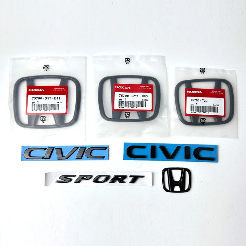 Car front and rear logo sticker accessories For Honda Civic FIT Accord Prelude CRV 5th Mugen CRZ CRX Jazz HRV Pilot Odyssey Elys
