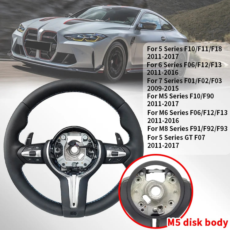 Upgrade M Sport Steering Wheel For BMW F20 F22 F23 F30 F33 F34 F10 F07 F12 X1 F48 X5 F15 X3 F25 F80 E90 E70 E84 M3 M5 Auto Zubehör Full Leather