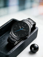 Fossil Minimalist Men's Quartz Watch Ultra Thin Black Stainless Steel Business Luxury Waterproof Wristwatch FS5308