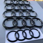 Audi 4Ring ABS Car Hood Front Bonnet Grill Rear Trunk Emblem Black/Silver Logo Badge Sticker For A3 A4 A5 A6 A7 Q2 Q3 Q5 Q8 TT