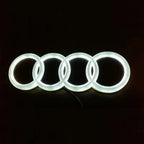 AUDI 4D Refitted LED Lamp Car Front Grill 4Ring Logo Light For A3 A4 A5 A6 A7 A8 S3 S4 S5 S6 S7 Q3 Q5 Q7 Decoration Accessories