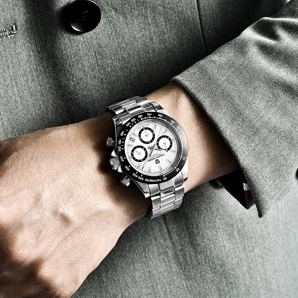 New PAGANI DESIGN PD1644 Luxury Men's Quartz Watch Automatic date Wristwatches Sport 100m Waterproof Chronograph Men Gift