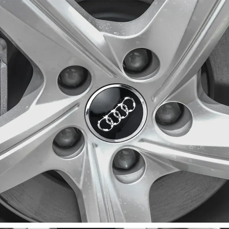 For Audi A8 A5 A6 C5 C6 C7 A7 A1 A3 A4 B5 Q3 Q5 Q7 TT 4pcs 60mm 61mm 68mm 69mm Car Wheel Hub Center Caps Rim Cover Accessories