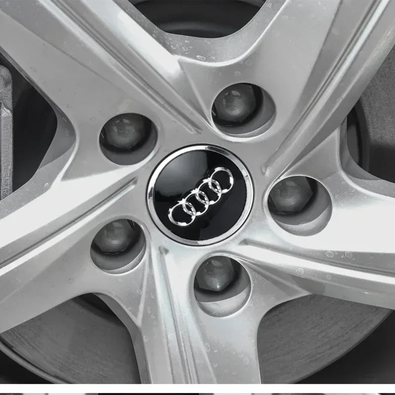 For Audi A8 A5 A6 C5 C6 C7 A7 A1 A3 A4 B5 Q3 Q5 Q7 TT 4pcs 60mm 61mm 68mm 69mm Car Wheel Hub Center Caps Rim Cover Accessories