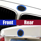 Creative Chrome Aluminum Car Front Rear Logo Surrounding Ring Stylish for BMW 82mm 74mm Emblem Hood Car Decoration Accessories