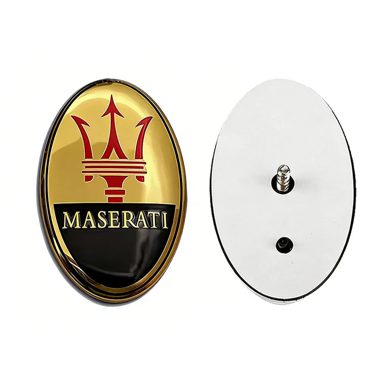 Car Front Hood Emblem Badge for Maserati Granturismo Ghibli Quattroporte Levante Granlusso Coupe Exterior Replacement Part